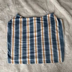 Cute striped cropped tank top! size medium